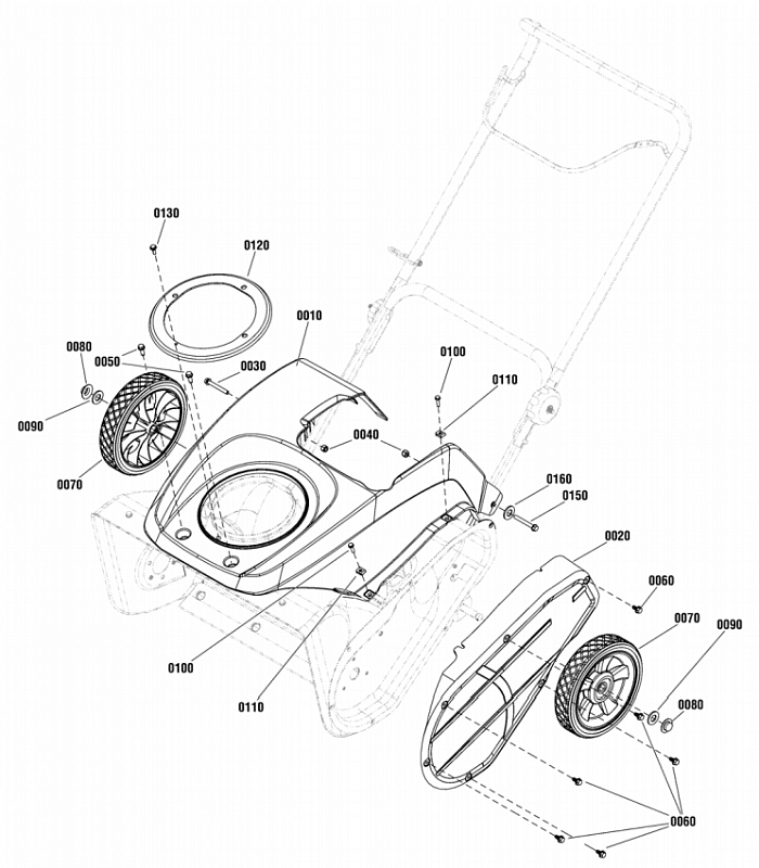 5 КОЛЕСА СНЕГОУБОРЩИК CHAMPION ST885S 