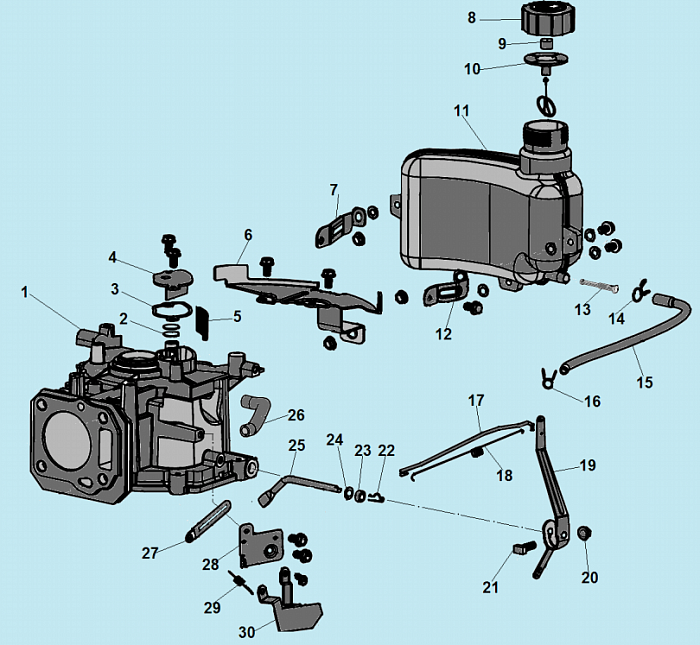 7 ЦИЛИНДР - БАК ГАЗОНОКОСИЛКА CHAMPION LM4627